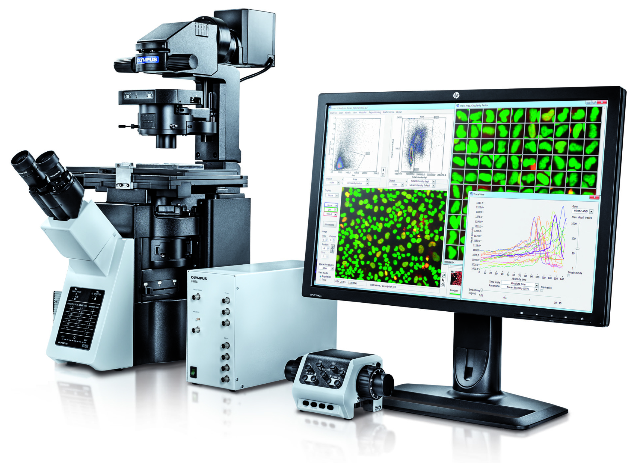Sistem de microscopie pentru screening celular ScanR